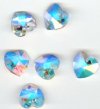 1 14mm Crystal AB Swarovski Heart